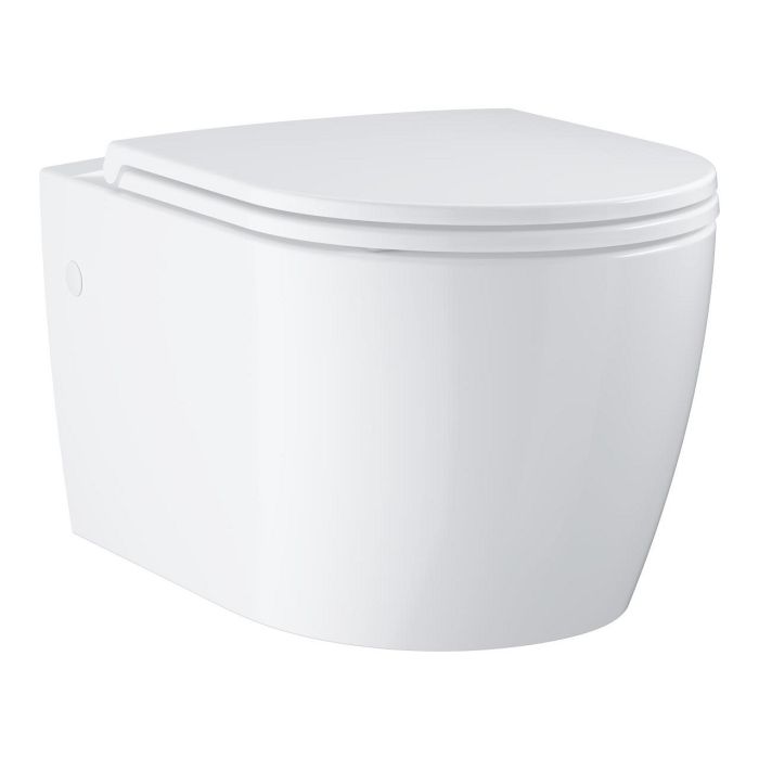 Miska WC ceramika sanitarna GROHE BAU wisząca deska wolnoopadająca oraz zestaw mocujący w komplecie 36.8 x 54.3 biel alpejska | 103860SH00