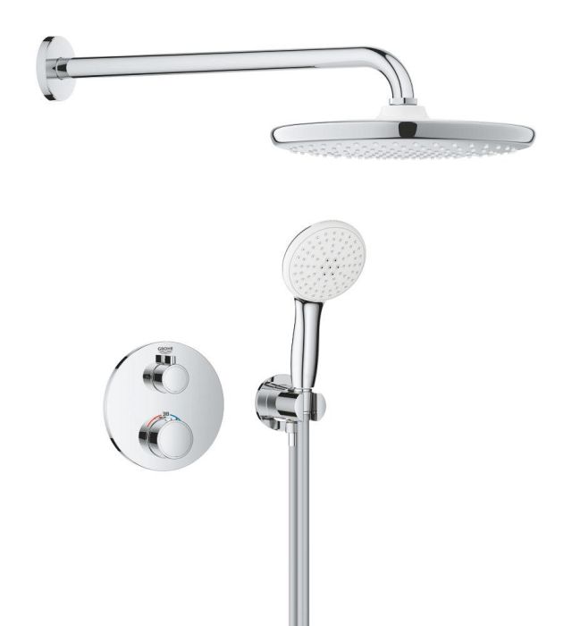 Zestaw przysznicowy GROHE Grohtherm chrom z deszczownicą Tempesta 250  | 1039960000