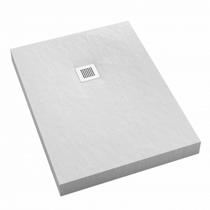 Brodzik akrylowy STABILSOUND kwadratowy 100 x 100 x 12 cm SCHEDPOL NEW HORIZONS z maskownicą ze stali nierdzewnej M2 oraz syfonem czyszczonym od góry | 33302BSTM2