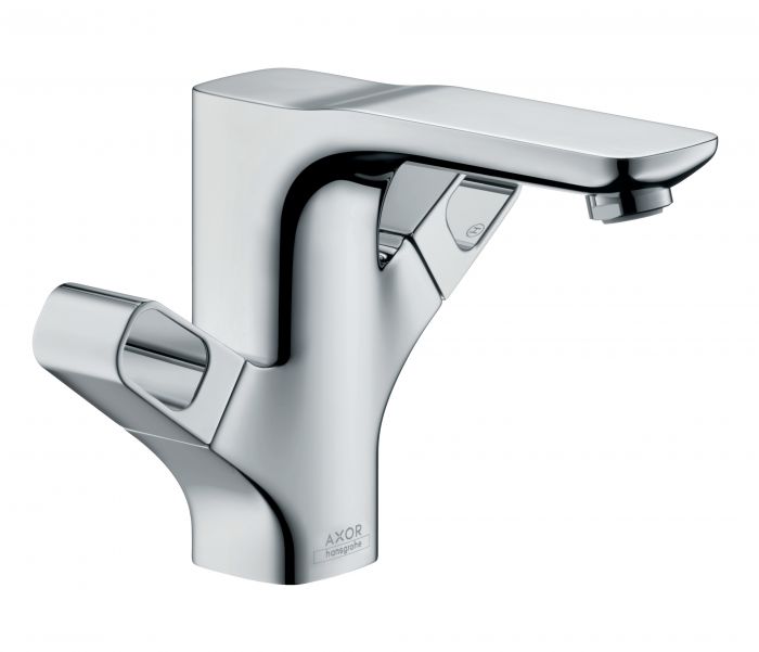 Bateria umywalkowa stojąca HANSGROHE Axor Urquiola 2-uchwytowa 1-otworowa chrom zawiera: zestaw odpływowo-przelewowy | 11024000