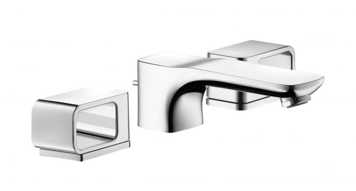 Bateria umywalkowa stojąca HANSGROHE Axor Urquiola 2-uchwytowa 3-otworowa chrom zawiera: zestaw odpływowo-przelewowy | 11041000