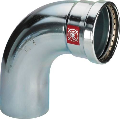 Łuk 90° końcówka wsuwana z SC-Contur ze stali niestopowej ocynkowanej 64 mm Prestabo 1116.1XL