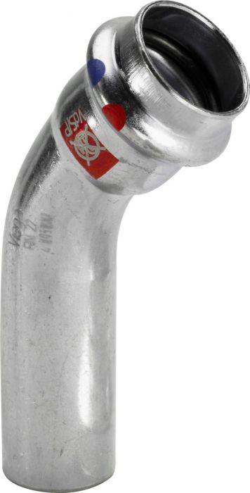 Łuk 45° ze stali ocynk końcówka wsuwana 35 mm Prestabo 1126.1 LF