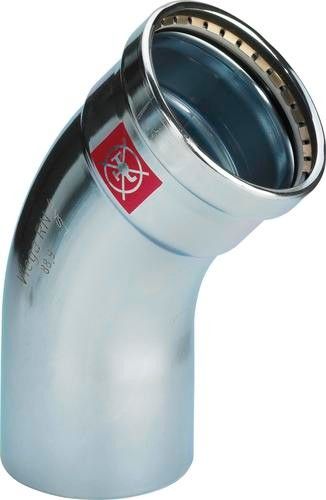 Łuk 45° końcówka wsuwana ze stali ocynkowanej 64 mm Prestabo 1126.1XL