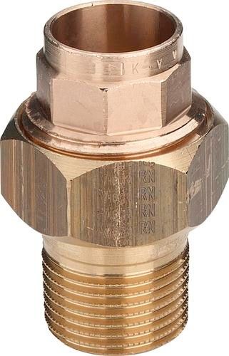 Dwuzłączka przejściowa z brązu/mosiądz przyłącze lutowane GZ 18 mm x 1/2" 94331G