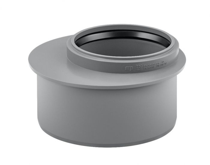 Redukcja HTplus HTR krótka PP 110 / 75 mm szara