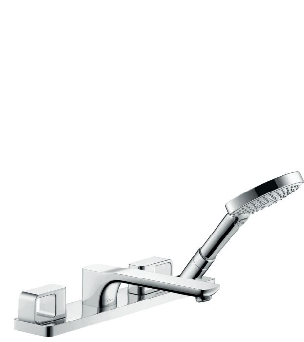 Bateria wannowa montaż na cokole z płytek HANSGROHE Axor Urquiola 2-uchwytowa chrom | 11445000
