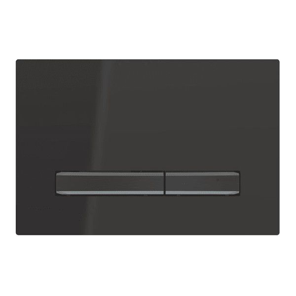 Przycisk uruchamiający GEBERIT Sigma50 prostokątny przedni z tworzywa sztucznego czarny/czarny chrom 246 x 164 x 13 mm | 115671DW2