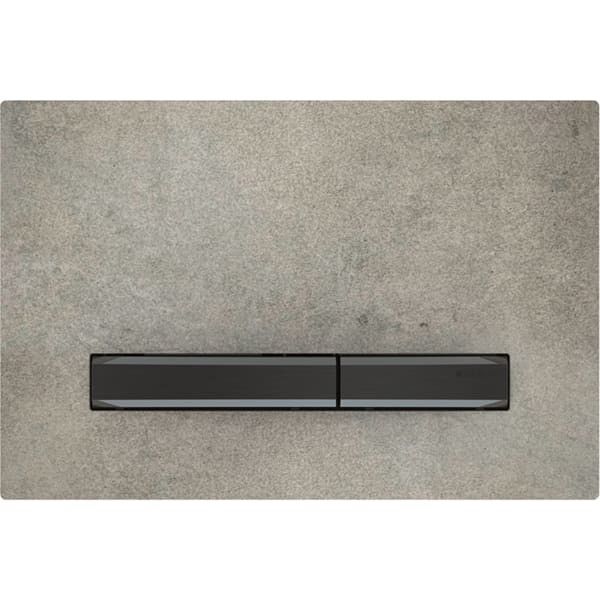 Przycisk uruchamiający GEBERIT Sigma50 prostokątny przedni z tworzywa sztucznego czarny chrom/imitacja betonu 246 x 164 x 13 mm | 115671JV2
