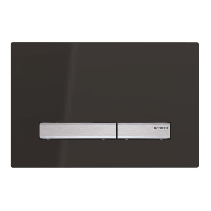 Przycisk uruchamiający GEBERIT Sigma50 prostokątny przedni z tworzywa sztucznego RAL 9005 czarny 246 x 164 x 13 mm | 115788DW2