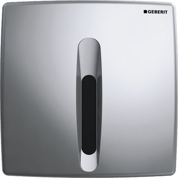 Zawór spłukujący GEBERIT Basic do pisaurów z elektronicznym uruchamianiem spłukiwania chrom matowy 160 x 160 x 25 mm | 115818465 #2