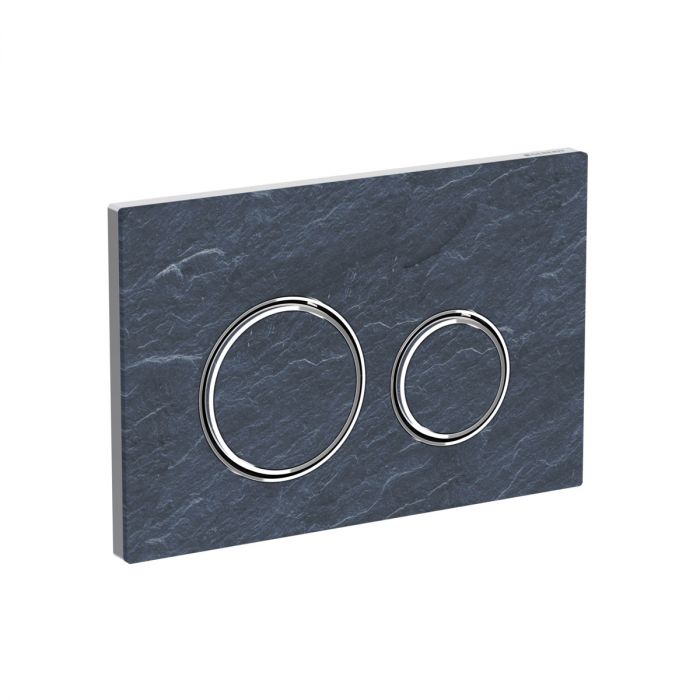 Przycisk uruchamiający GEBERIT Sigma50 (ex Sigma21) okrągły przedni z łupku slate 246 x 164 x 14 mm | 115884JM1