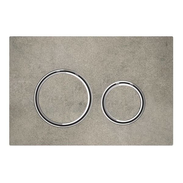 Przycisk uruchamiający GEBERIT Sigma50 (ex Sigma21) okrągły przedni z tworzywa sztucznego chrom/imitacja betonu 246 x 164 x 14 mm  | 115884JV1