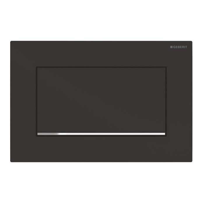 Przycisk uruchamiający GEBERIT Sigma10 1M (ex Sigma30 1M) prostokątny przedni czarny mat /chrom błyszczący/czarn mat 246 x 164 x 12 mm | 115893141