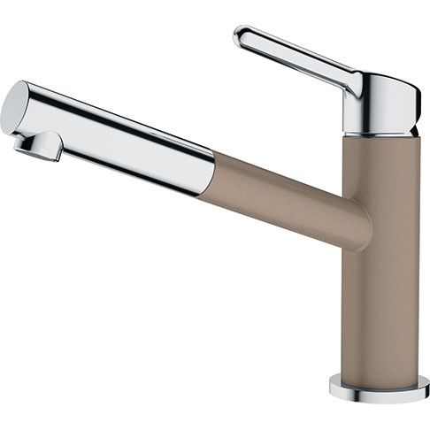Bateria zlewozmywakowa stojąca FRANKE Orbit 1-uchwytowa 1-otworowa cappuccino/ chrom z wyciąganą wylewką | 1150623147