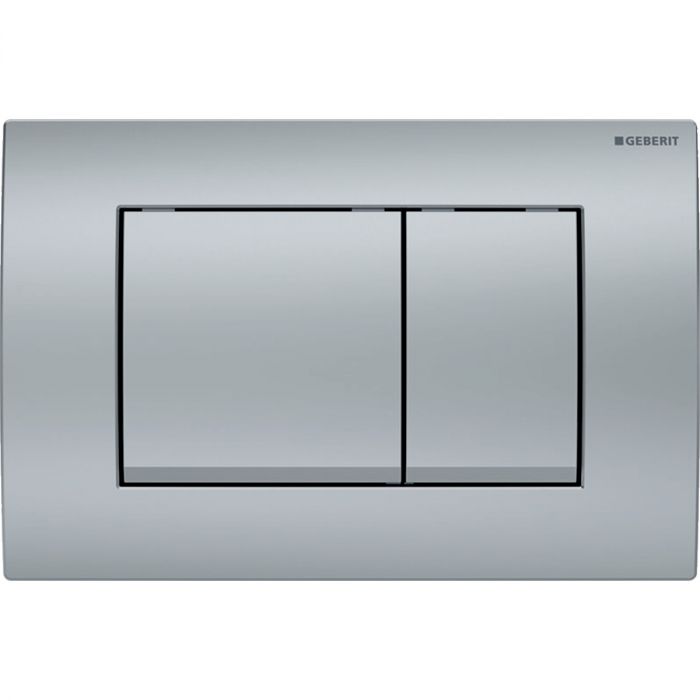 Przycisk uruchamiający GEBERIT Delta20 (ex Delta30) prostokątny przedni z tworzywa sztucznego chrom matowy 246 x 164 x 23 mm | 115137461