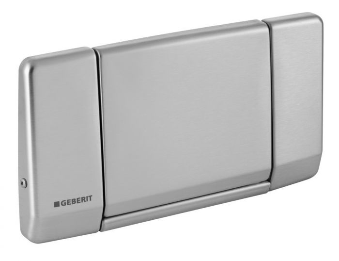 Przycisk uruchamiający GEBERIT Highline przedni do spłuczek Twinline stal nierdzewna 195 x 55 mm | 115151001