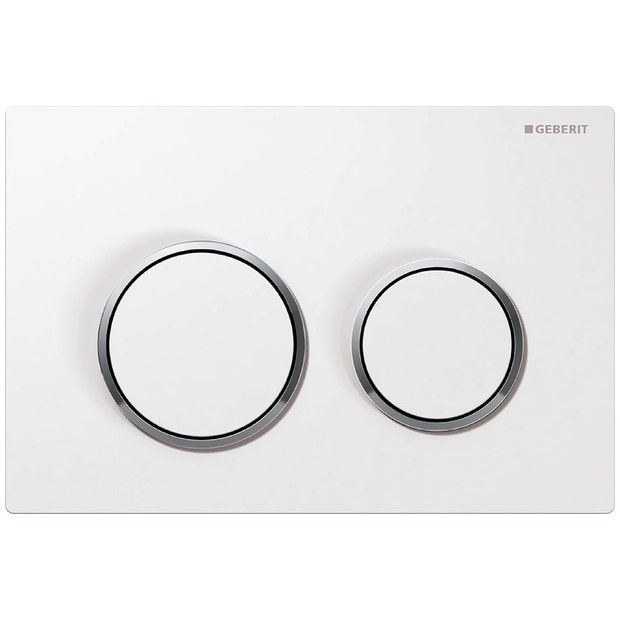 Przycisk uruchamiający przedni/górny do spłuczek UP200 Kappa21 212 x142 x14 mm biały/chromowany błyszczący/biały