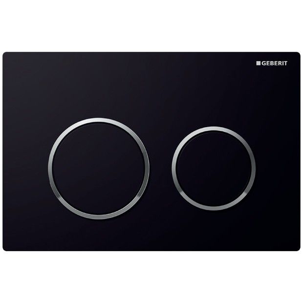 Przycisk uruchamiający przedni/górny do spłuczek UP200 Kappa21 212  x142  x14 mm czarny/chrom błyszczący/czarny 
