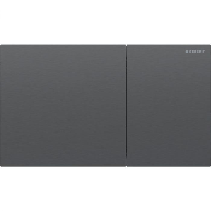 Przycisk uruchamiający GEBERIT Sigma70 prostokątny przedni do spłuczek Sigma12, Sigma8 stal nierdzewna czarny chrom / szczotkowany 250 x 146 x 23 mm | 115622QD1