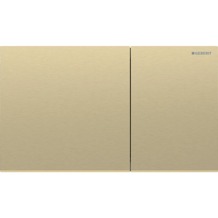 Przycisk uruchamiający GEBERIT Sigma70 prostokątny przedni do spłuczek Sigma12, Sigma8 stal nierdzewna mosiądz / szczotkowany 250 x 146 x 23 mm | 115622QF1