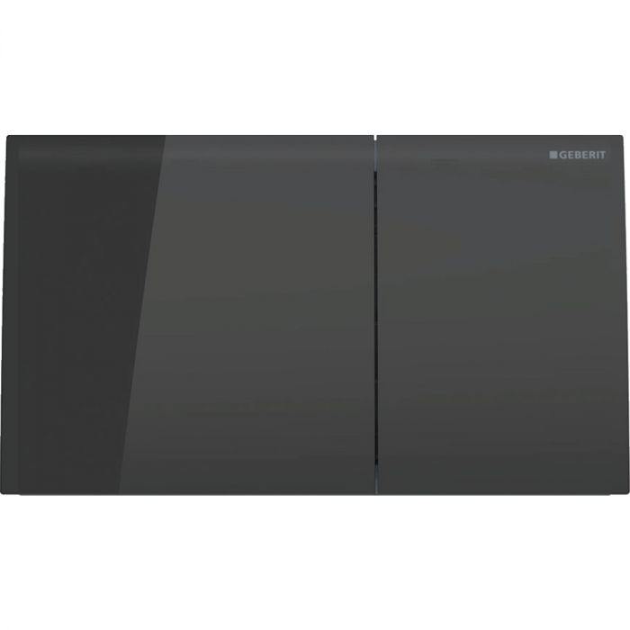 Przycisk uruchamiający GEBERIT Sigma70 prostokątny przedni do spłuczek Sigma12, Sigma8 szkło czarny 250 x 146 x 25 mm | 115622SJ1