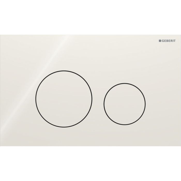 Przycisk uruchamiający GEBERIT Sigma40 okrąkły szkło piaskowy szary 246 x 152 x 6 mm  | 115628JL1