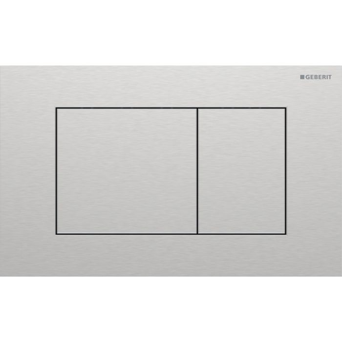 Przycisk uruchamiający GEBERIT Sigma40 prostokątny stal nierdzewna szczorkowany z powłoką easy-to-clean 246 x 152 x 4 mm | 115629FW1