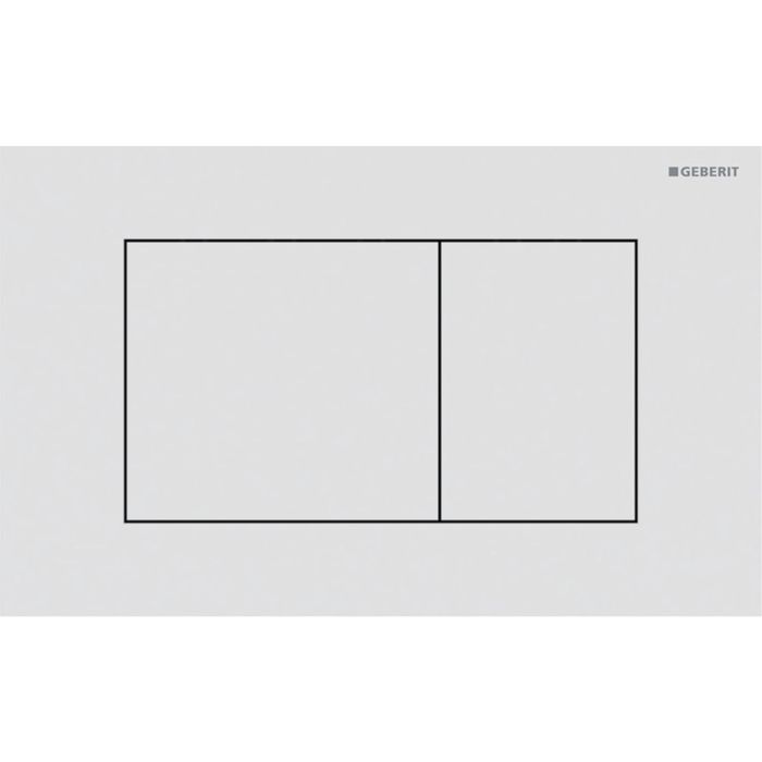 Przycisk uruchamiający GEBERIT Sigma40 prostokątny stal nierdzewna biały matowy z powłoką easy-to-clean 246 x 152 x 4 mm | 115629JT1