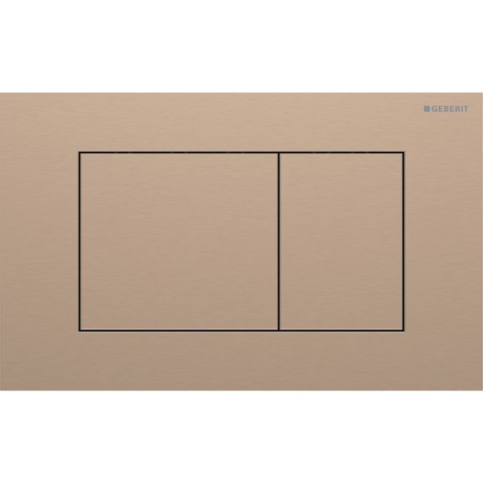 Przycisk uruchamiający GEBERIT Sigma40 prostokątny stal nierdzewna czerwone złoto / szczotkowany z powłoką easy-to-clean 246 x 152 x 4 mm | 115629QB1