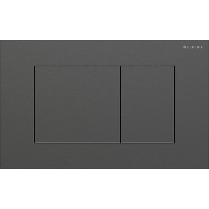 Przycisk uruchamiający GEBERIT Sigma40 prostokątny stal nierdzewna czarny chrom / szczotkowany z powłoką easy-to-clean 246 x 152 x 4 mm | 115629QD1