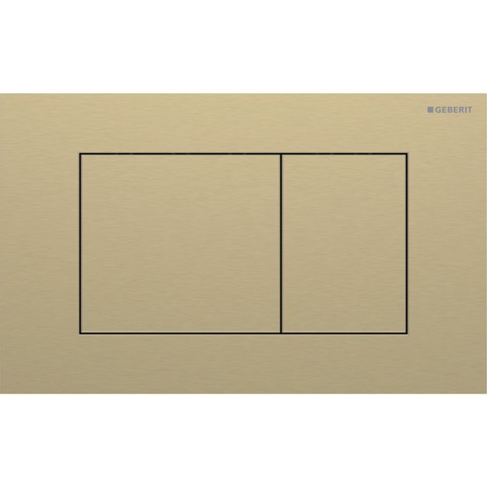Przycisk uruchamiający GEBERIT Sigma40 prostokątny stal nierdzewna mosiężny / szczotkowany z powłoką easy-to-clean 246 x 152 x 4 mm | 115629QF1