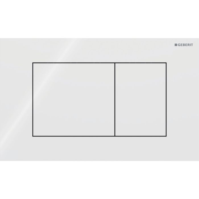 Przycisk uruchamiający GEBERIT Sigma40 prostokątny szkło biały 246 x 152 x 6 mm | 115629SI1