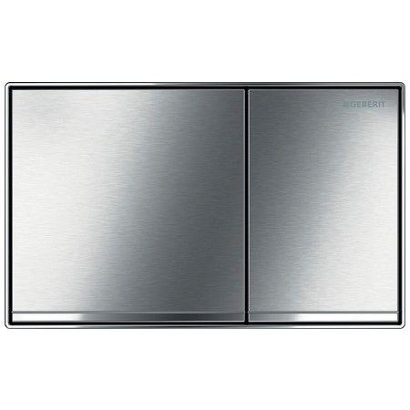 Przycisk uruchamiający GEBERIT Sigma60 prostokątny przedni do spłuczek podtynkowych Sigma chrom szczotkowany 214 x 132 x 19 mm | 115640GH1
