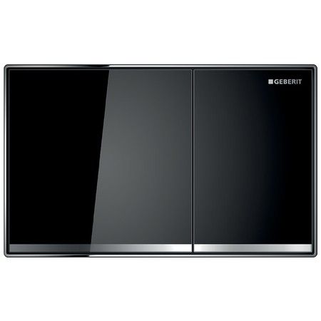 Przycisk uruchamiający GEBERIT Sigma60 prostokątny przedni do spłuczek podtynkowych Sigma szkło czarny 214 x 132 x 19 mm | 115640SJ1