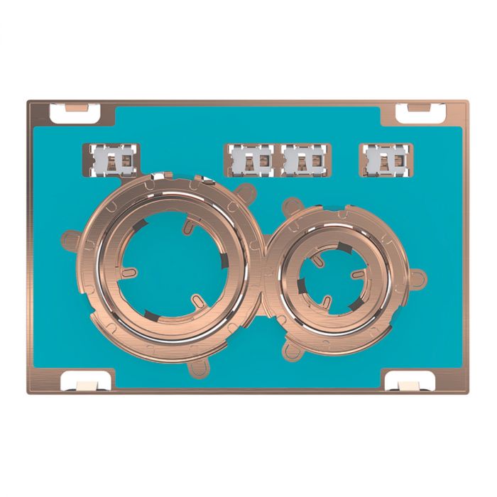 Przycisk uruchamiający GEBERIT Sigma50 (ex Sigma21) okrągły przedni czerwone złoto 246 x 164 x 10 mm | 115650001