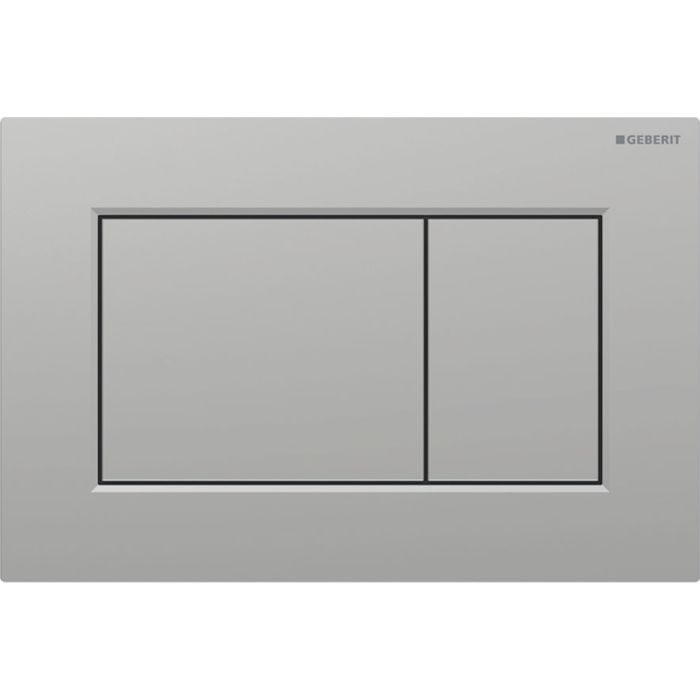 Przycisk uruchamiający GEBERIT Sigma01 prostokątny z tworzywa sztucznego chrom mat z powłoką easy-to-clean 246 x 164 x 13 mm  | 115660JQ1