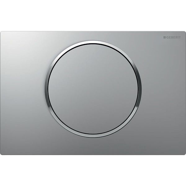 Przycisk uruchamiający GEBERIT Sigma10 okrągły przedni z tworzywa sztucznego chrom matowy 246 x 164 x 14 mm | 115758JQ5