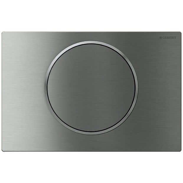 Przycisk uruchamiający GEBERIT Sigma10 okrągły przedni do spłuczek UP320 stal szczotkowana/ stal błyszcząca/ stal szczotkowana 246 x 164 x 14 mm | 115758SN5