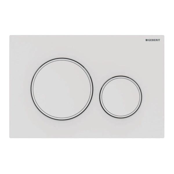 Przycisk uruchamiający GEBERIT Sigma20 okrągły przedni z tworzywa sztucznego biały/biały mat/biały 246 x 164 x 12 mm | 115882111