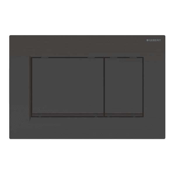 Przycisk uruchamiający GEBERIT Sigma20 (ex Sigma30) prostokątny przedni z tworzywa sztucznego czarny/czarny mat/czarny 246 x 164 x 12 mm  | 115883DW1