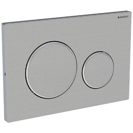 Przycisk uruchamiający GEBERIT Sigma20 przedni do spłuczek podtynkowych Sigma 12 cm i 8 cm stal nierdzewna/stal polerowana/stal szczotkowana 246 x 164 x 12 mm | 115889SN1