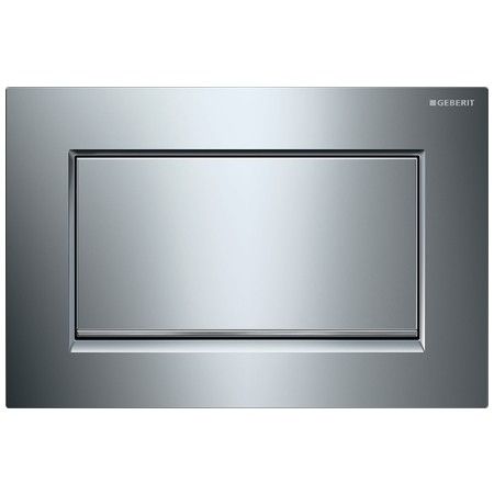 Przycisk uruchamiający GEBERIT Sigma10 1M (ex Sigma30 1M) prostokątny przedni do spłuczek podtynkowych Sigma 12 cm i 8 cm chrom błyszczący/chrom szczotkowany 246 x 164 x 12 mm | 115893KY1