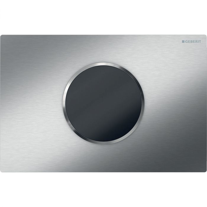 Zestaw uruchamiający GEBERIT IR Sigma10 elektroniczny do WC ze stali nierdzewnej srebrny szczotkowany/srebrny polerowany 246 x 164 x 15 mm | 115908SN6