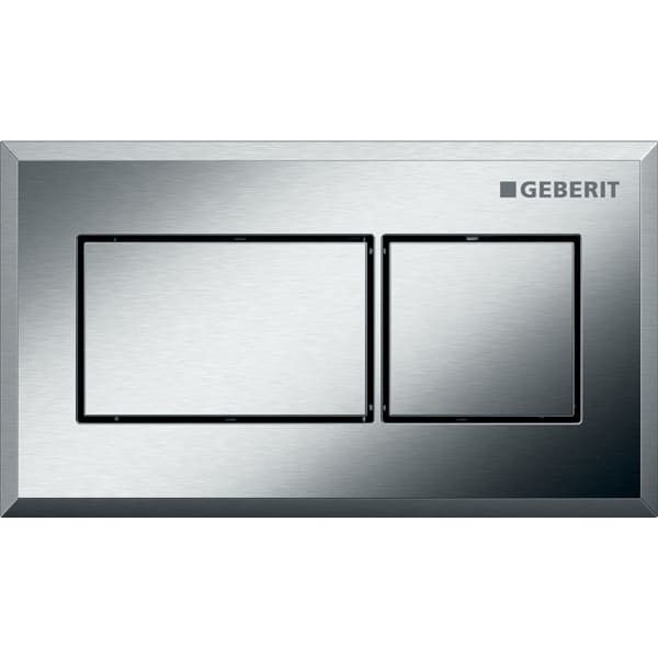 Przycisk uruchamiający GEBERIT Sigma 12 pneumatyczny podtynkowy, dwudzielny z tworzywa sztucznego chrom szczotkowany 129 x 74 x 80 mm | 116051GH1