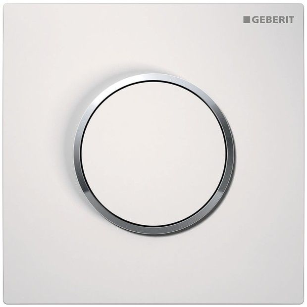 Zawór spłukujący GEBERIT Typ 10 okrągły ręczny biały/chrom błyszczący/biały 130 x 130 x 13 mm | 116015KJ1