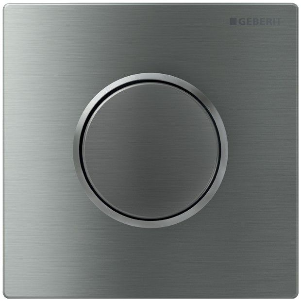 Zawór spłukujący GEBERIT Typ 10 okrągły ręczny stal nierdzewna szczotkowana/ stal nierdzewna 130 x 130 x 13 mm | 116015SN1