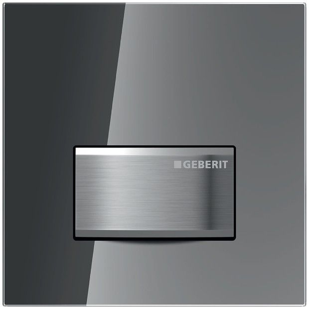 Zawór spłukujący GEBERIT Typ 50 prostokątny ręczny szkło dymione 130 x 130 x 14 mm | 116016SD5 #2
