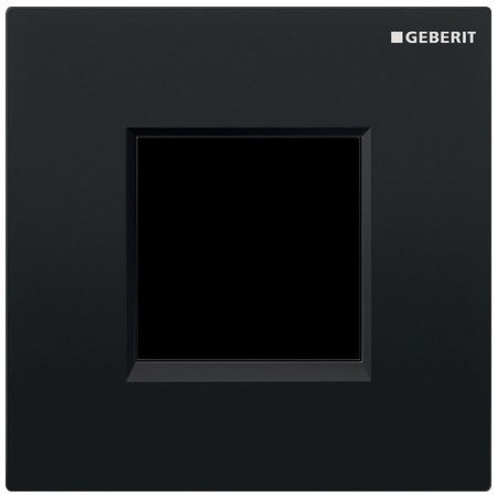 Zawór spłukujący GEBERIT Typ 20 (ex Typ 30) prostokątny czarny/chrom błyszczący 130 x 130 x 8 mm | 116027KM1