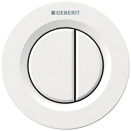 Przycisk uruchamiający GEBERIT Sigma 8 Typ 01 pneumatyczny podtynkowy, dwudzielny z tworzywa sztucznego biały-alpin 94 x 94 x 6 mm | 116043111